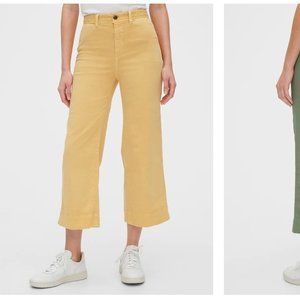 GAP High Rise Wide-Leg Crop Khaki